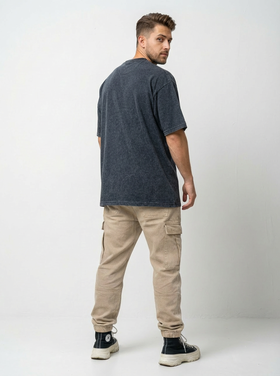 Heavyweight Oversized Acid Wash Cotton T-Shirt