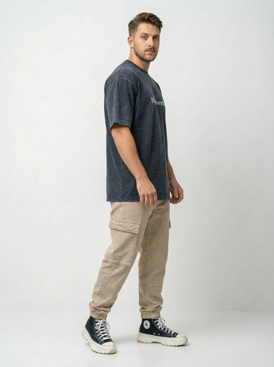 Heavyweight Oversized Acid Wash Cotton T-Shirt