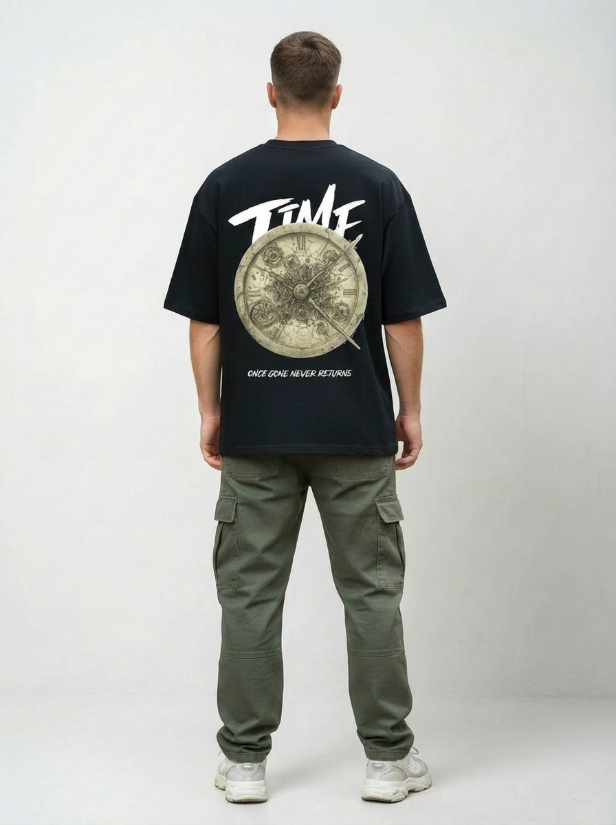 Men’s Oversized TIME Graphic T-Shirt