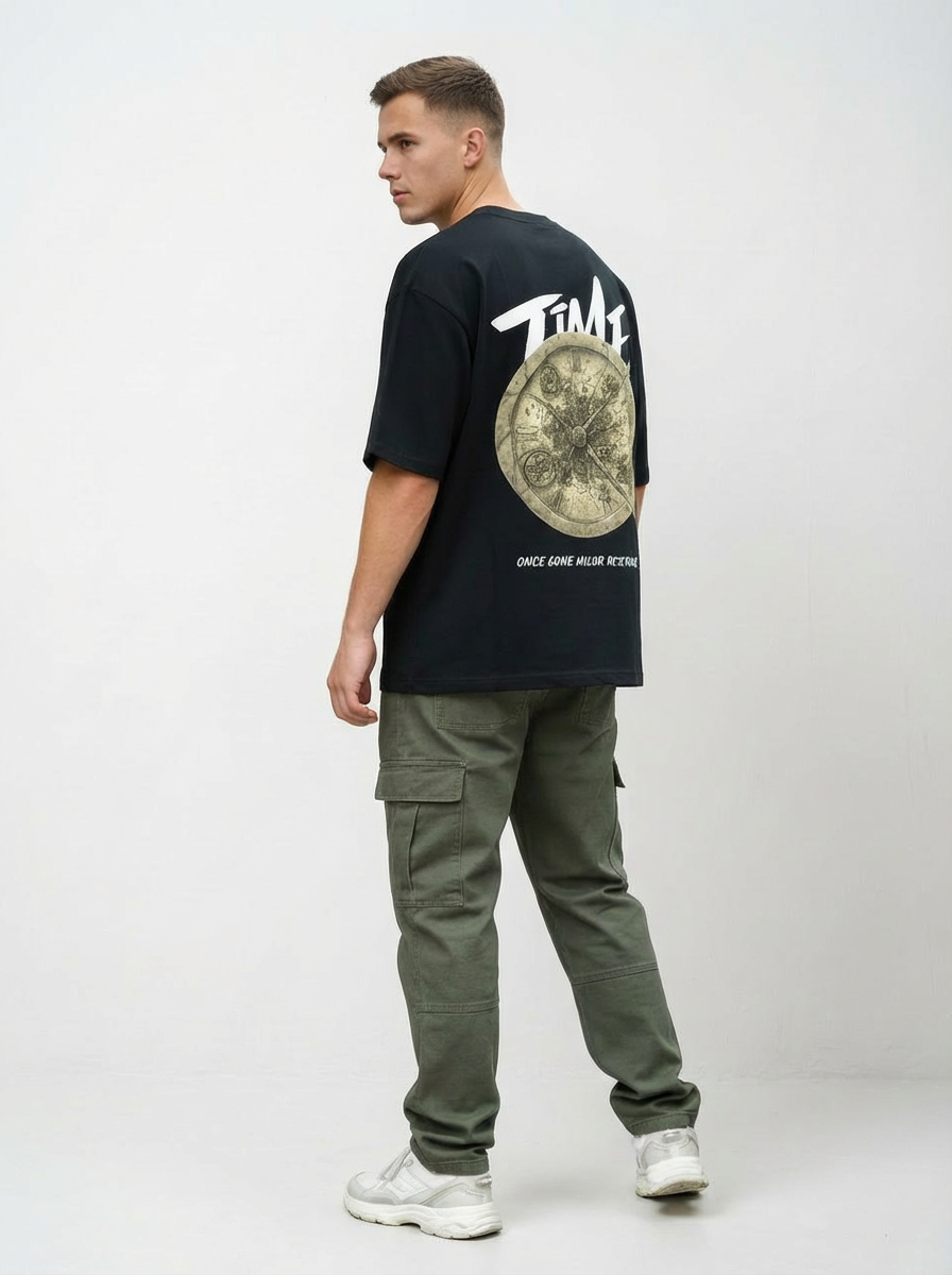 Men’s Oversized TIME Graphic T-Shirt